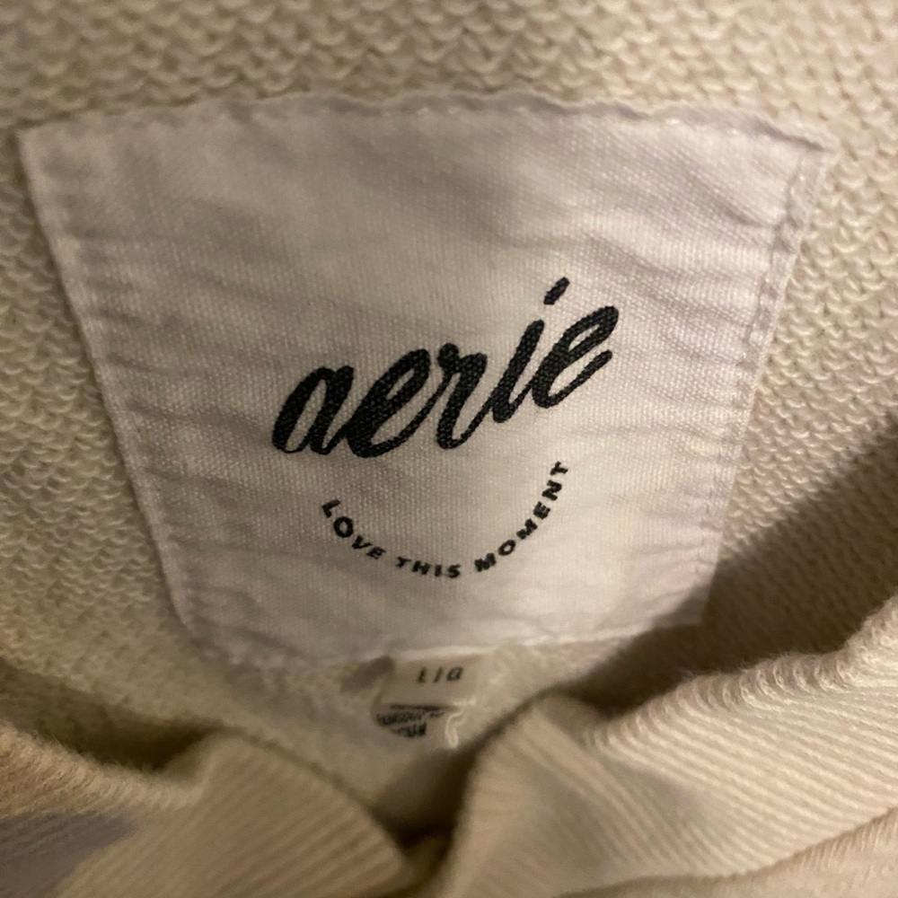 Aerie Cream Knit Top